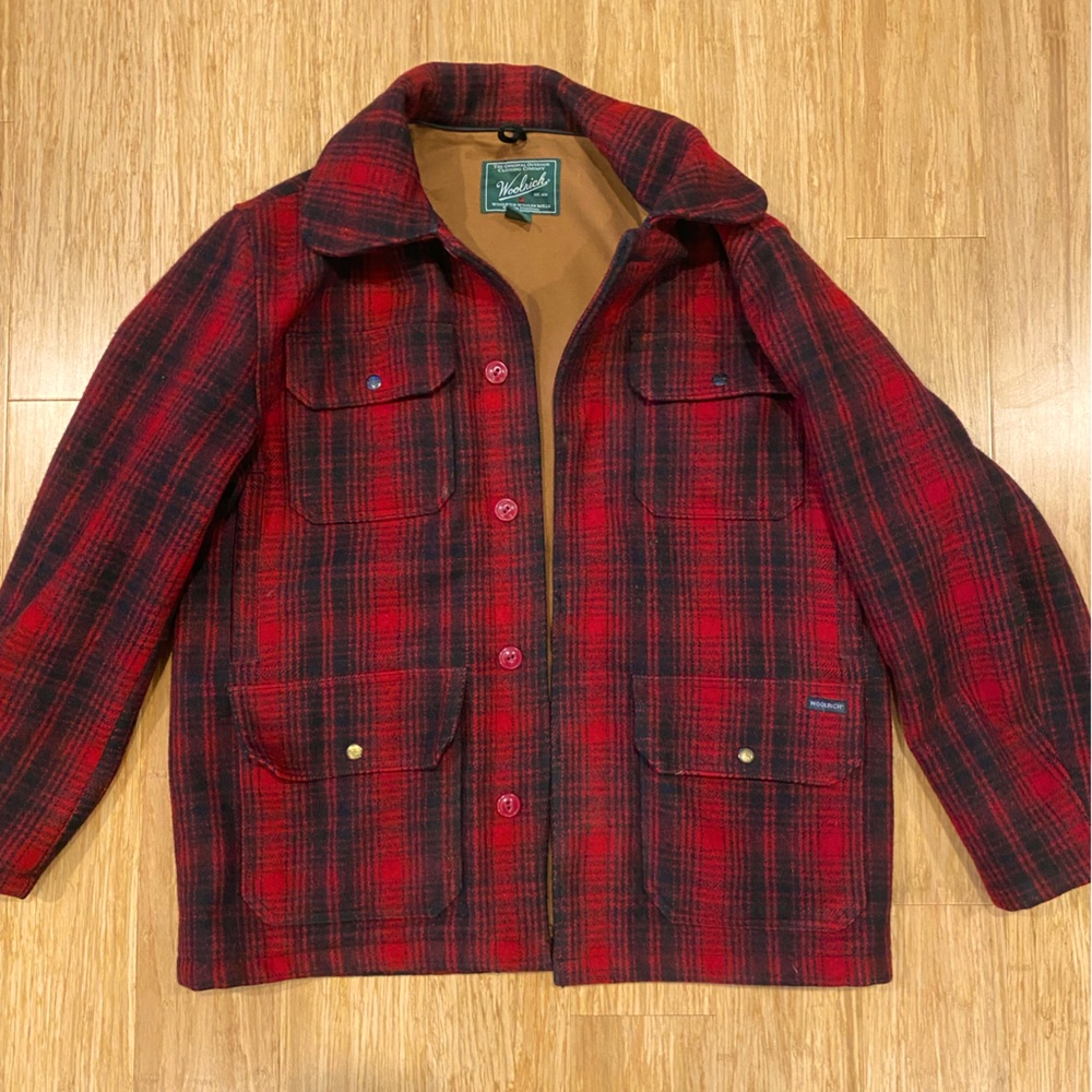 Woolrich Plaid Wool Coat Large - like new